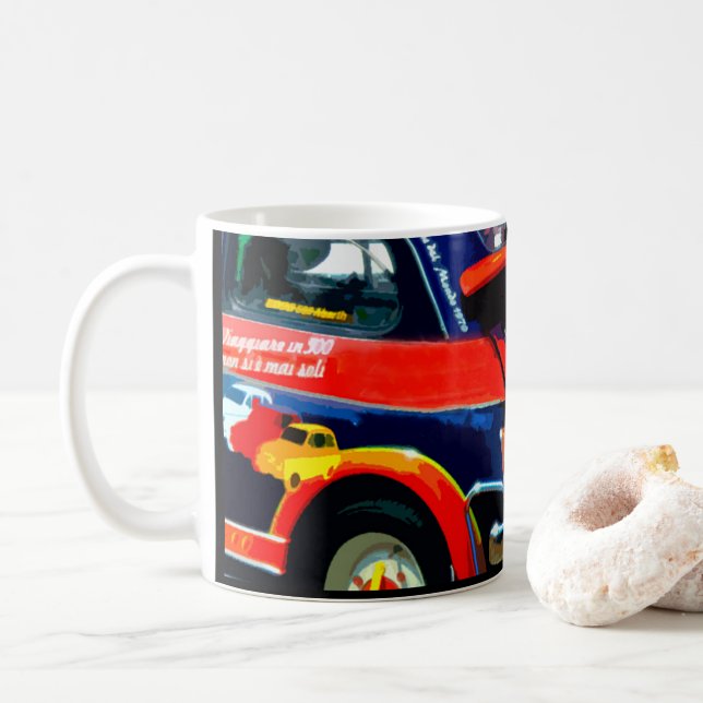Taza De Café Fiat 500 Paro clásico de coches