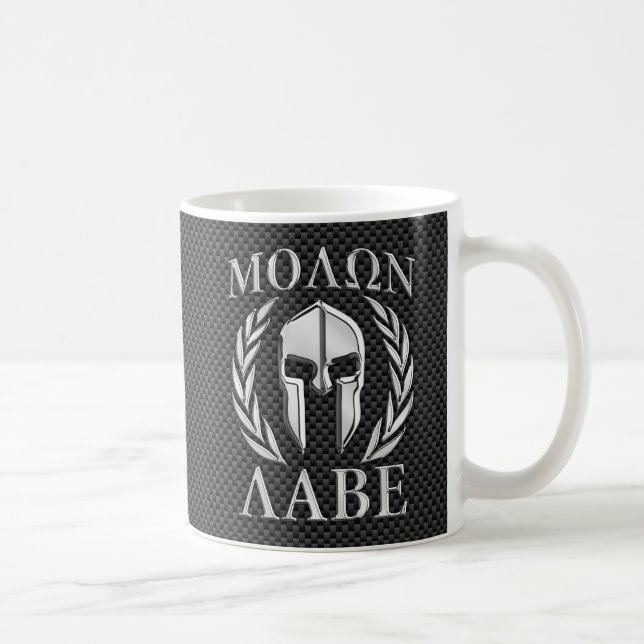 Taza De Café Fibra de carbono espartano de la armadura del (Derecha)