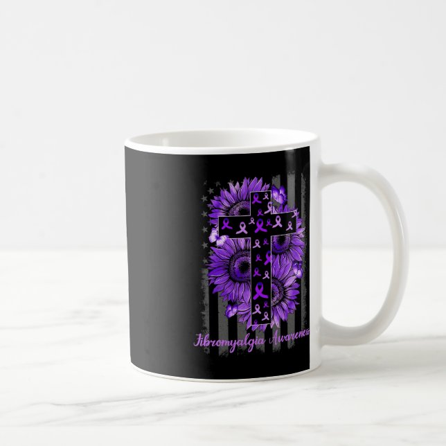 Taza De Café Fibromialgia Apoyo a la toma de conciencia Guerrer (Derecha)