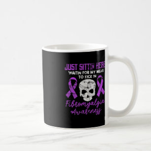 Taza De Café Fibromialgia Conciencia Fibro Guerrero Purple Skul