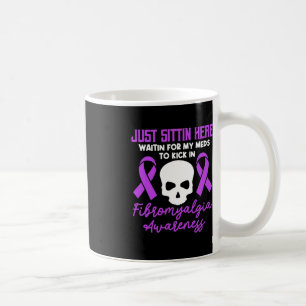 Taza De Café Fibromialgia Conciencia Fibro Guerrero Púrpura Cin