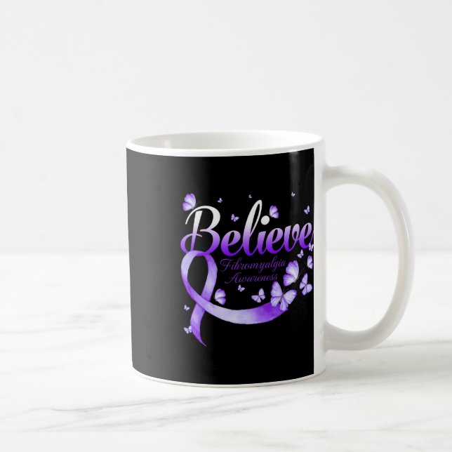 Taza De Café Fibromialgia Conciencia Mariposa 1 (Derecha)