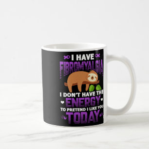 Taza De Café Fibromialgia Sloth Fibro Warrior Paciente Tengo Wi