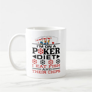 Taza De Café Fichas divertidas de dieta de poker