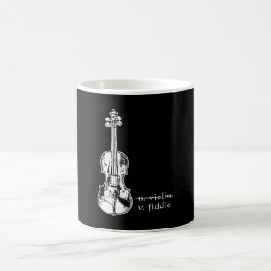 Taza De Café Fiddle Not Violin Bluegrass Country Music Gift