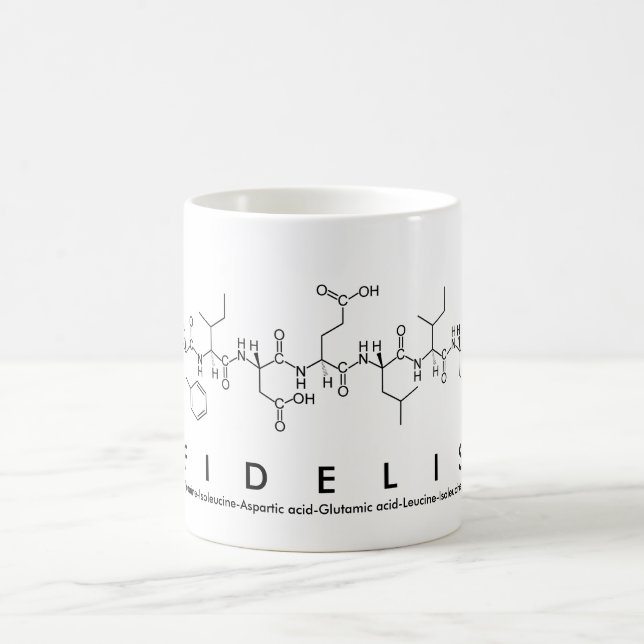 Taza De Café Fidelis peptide name mug (Centro)