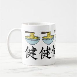Taza De Café Fideos de Ramen japonés con diseño de caligrafía