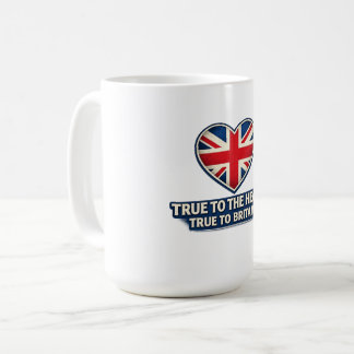 Taza De Café Fiel al corazón, fiel a Gran Bretaña – Union Jack 