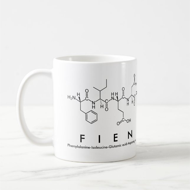 Taza De Café Fien peptide nombre mug (Izquierda)