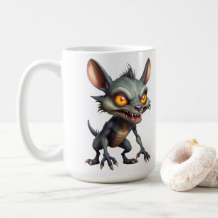 Taza De Café Fierce Chupacabra Art Spiky Fur Fantasy Creativida