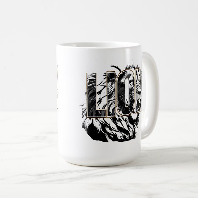 Taza De Café Fierce Lion (Anverso derecho)