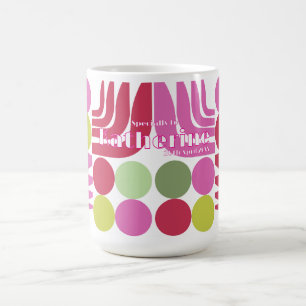 Taza De Café Fiesta Bohemia Rojo Rosa Verde