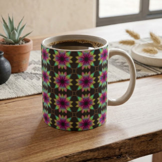 Taza De Café Fiesta Boho Kaleidoscopio