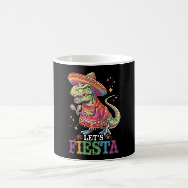 Taza De Café Fiesta Cinco De Mayo T Rex Dinosaur (Centro)