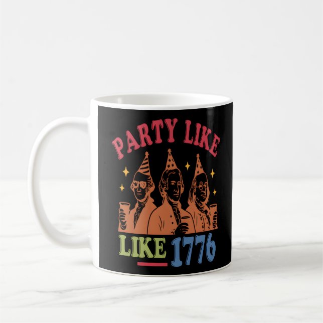 Taza De Café Fiesta Como Vintage Retro 1776 (Izquierda)