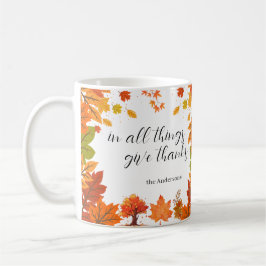 Taza De Café Fiesta de Acción de Gracias de Otoño Acogedor