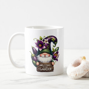 Taza De Café Fiesta de bienvenida de gnome lindo añada nombre