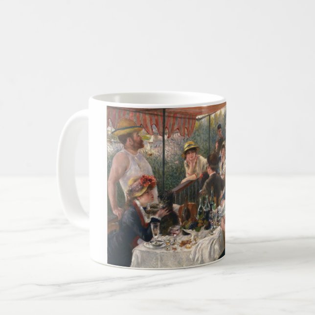 Taza De Café Fiesta de Boating Luncheon - pintura de Renoir (Anverso izquierdo)