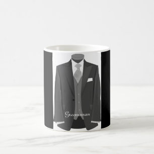 Taza De Café Fiesta de bodas Tuxedo Groomsman Mug Gift
