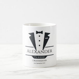 Taza De Café Fiesta de bodas Tuxedo Regalos Groomsman