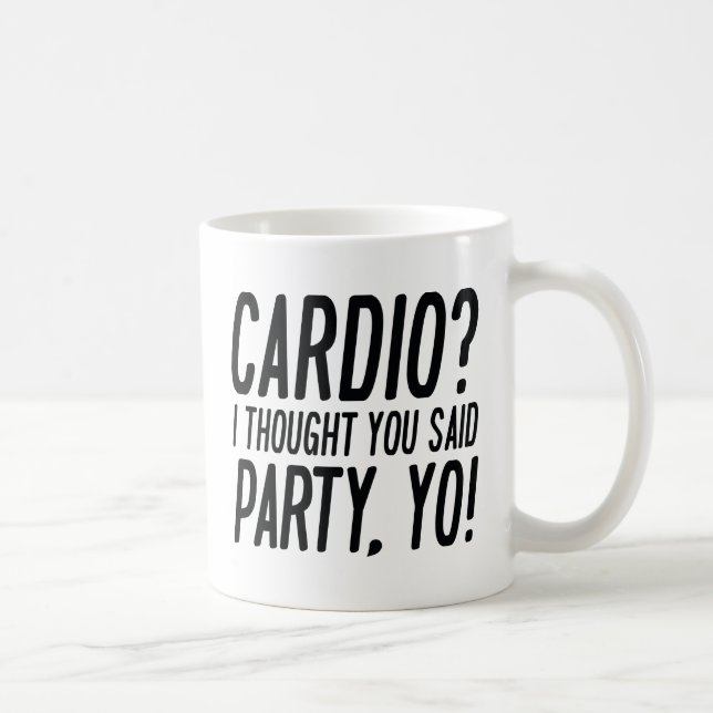 Taza De Café Fiesta de Cardio Yo (Derecha)