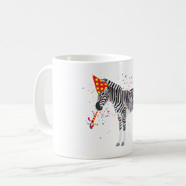 Taza De Café Fiesta de cebra - Animales con Fiesta (Anverso izquierdo)