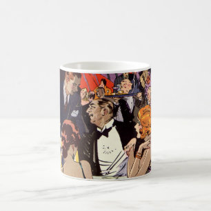Taza De Café Fiesta de cócteles Art Decó de época en Nightclub