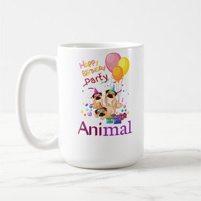 Taza De Café Fiesta de cumpleaños Café Animal Mug - Regalo perf (Izquierda)