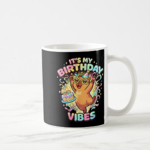 Taza De Café Fiesta de Cumpleaños de Carpincho Gorra Divertida