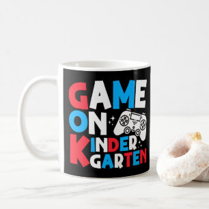 Taza De Café Fiesta de Cumpleaños de Kindergarten Game On Cool 