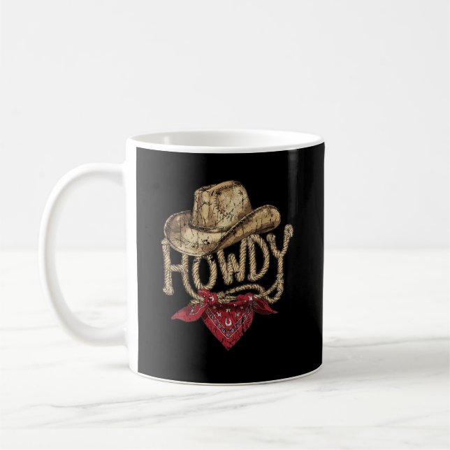 Taza De Café Fiesta de cumpleaños de vaquero occidental (Izquierda)