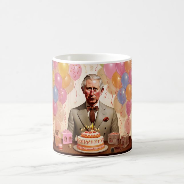 Taza De Café Fiesta de cumpleaños del Rey Carlos III (Centro)