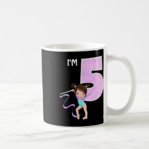 Taza De Café Fiesta de cumpleaños número 5 de gimnasta de 5 año