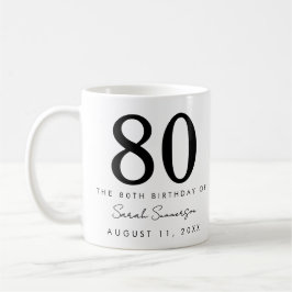 Taza De Café Fiesta de cumpleaños número ochenta 80