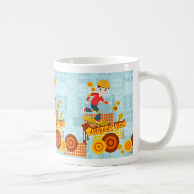 Taza De Café Fiesta de cumpleaños para niños de graffiti skateb (Derecha)