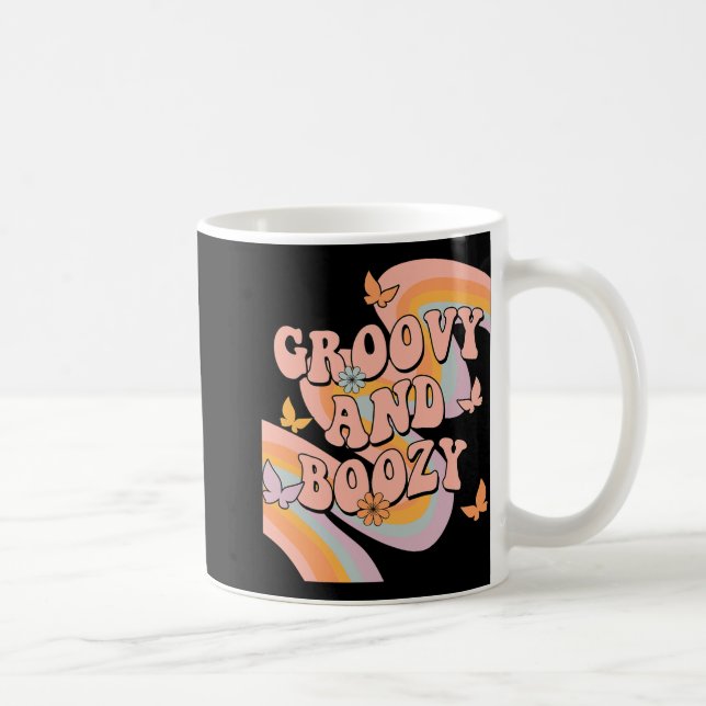 Taza De Café Fiesta de Despedida Groovy y Borracha Arcoíris Gro (Derecha)