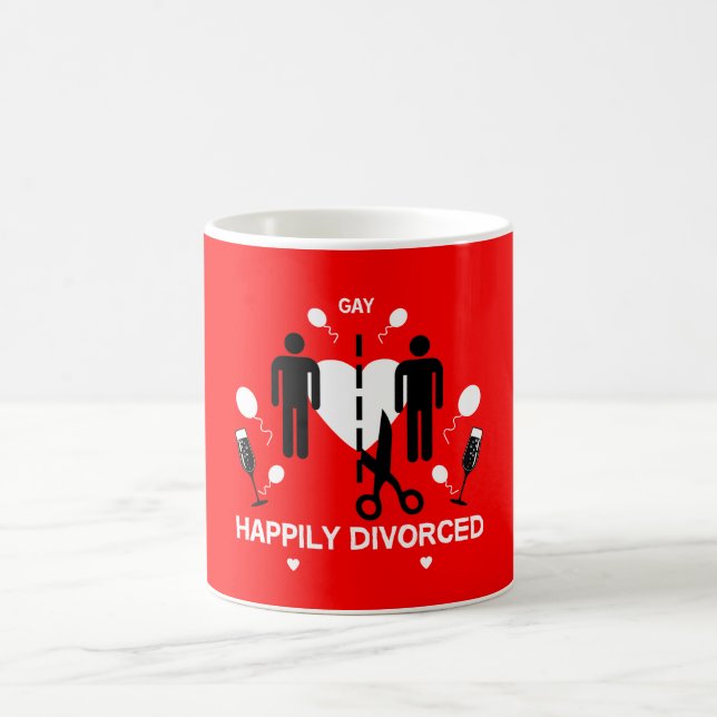 Taza De Café Fiesta de Divorcio Gay Guy (Centro)