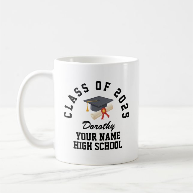 Taza De Café fiesta de graduación de la escuela secundaria para (Izquierda)