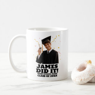 Taza De Café Fiesta de Graduación Personalizada Divertida Foto