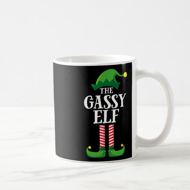 Taza De Café Fiesta de Gy Elf Matching Family Group Navidades (Derecha)