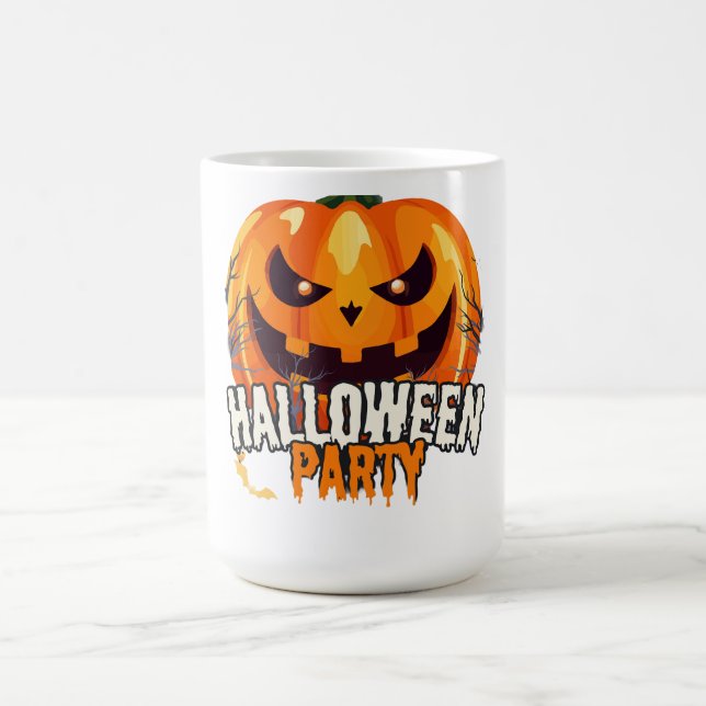 Taza De Café Fiesta de Halloween – Diseño de Jack-o'-Lantern (Centro)