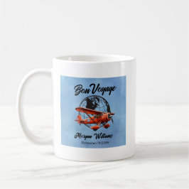 Taza De Café Fiesta de Jubilación Bon Voyage Viaje Plano de Glo