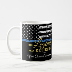Taza De Café Fiesta de Jubilación de la Policía Línea Azul de A