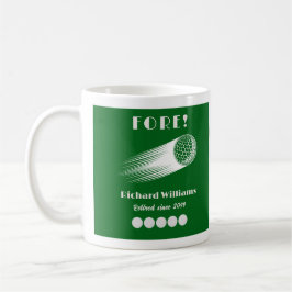Taza De Café Fiesta de Jubilación de Tee-Riffic Fore Golf Retir