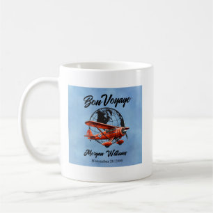 Taza De Café Fiesta de Jubilación Viaje Globo de Viaje Avión