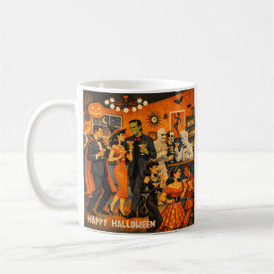 Taza De Café Fiesta de Martini de Halloween Moderno de Mitad de