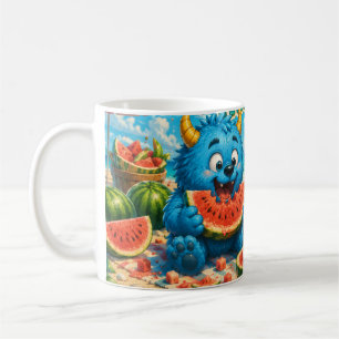 Taza De Café Fiesta de Monstruos en la Playa del Cielo de Sandí