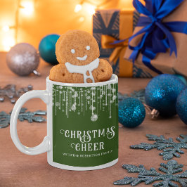 Taza De Café Fiesta de Navidades de Green String Lights