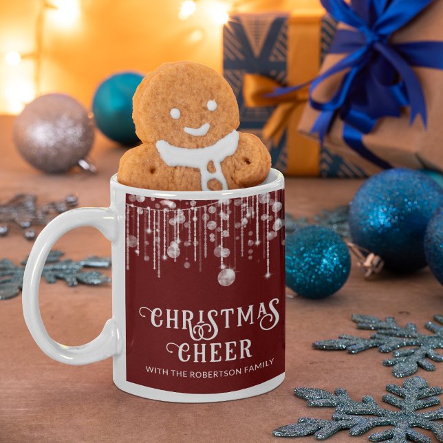 Taza De Café Fiesta de Navidades de Red String Lights (Subido por el creador)