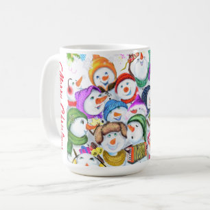 Taza De Café Fiesta de Navidades de Snowman Mug